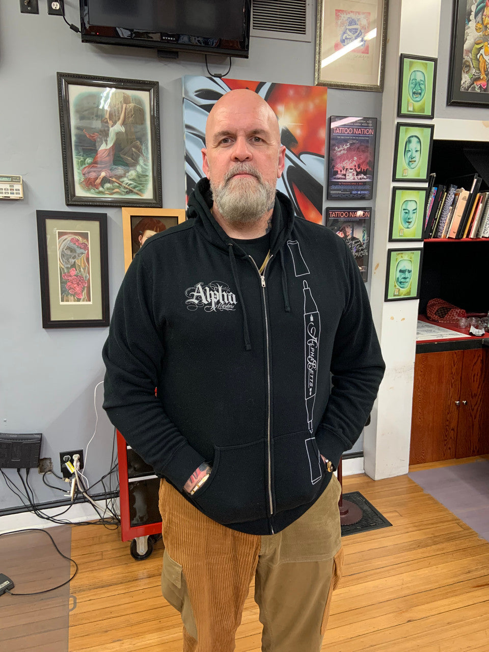 Adult hooded sweatshirt zippered hoodie Alpha BJ Betts